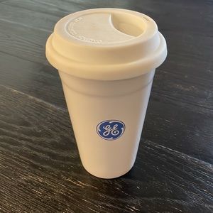 Ceramic GE Coffee Mug with Lid